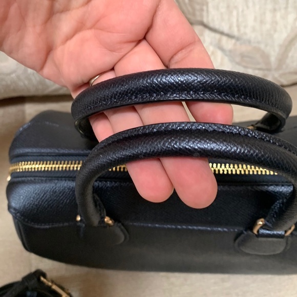 Coach Leather Bennett Satchel Metallic Denim Authentic - Picture 5 of 11